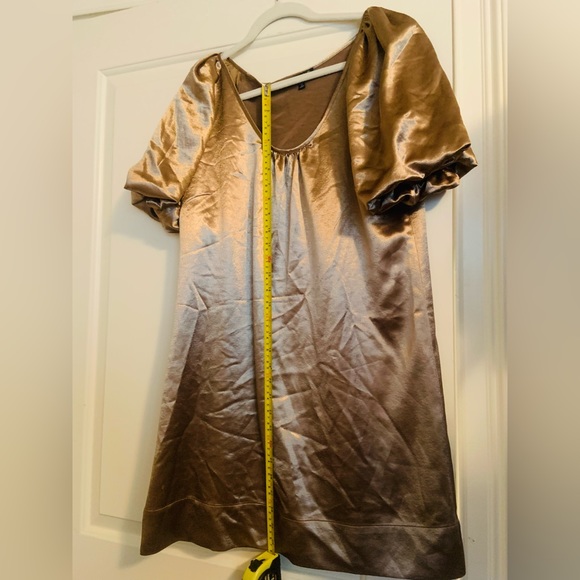 Gold Vintage Chaudry Dress Size Small - Picture 5 of 6